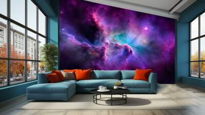 Space nebula and galaxy Wall mural