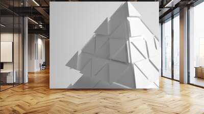 White 3d triangle Wall mural