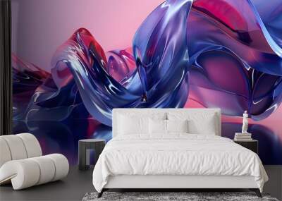 Abstract shape in digital art Background Wall mural