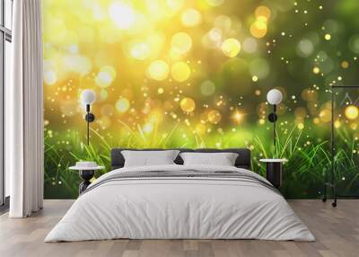 Abstract glowing grass Wall mural