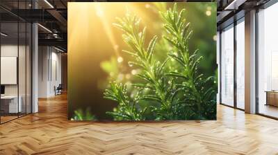 Abstract green plant background Wall mural