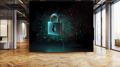 Data protection and cybersecurity in network context Wall mural