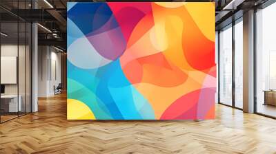 Geometric bright shapes background illustration modern design, texture numbers, composition background geometric bright shapes background Wall mural