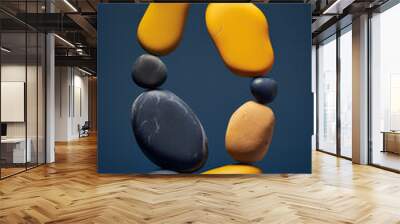 Pebbles arrangement background Wall mural