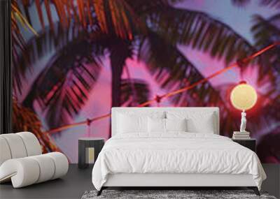 Tropical island party chandelier decoration Wall mural