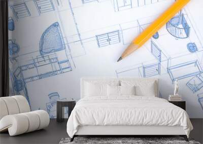 blueprint Wall mural