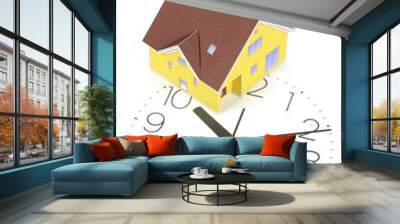 model house and clock face Wall mural