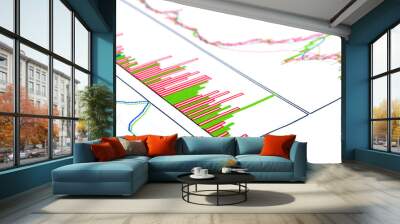 Trend graph Wall mural