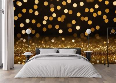 gold glitter like lights background Wall mural