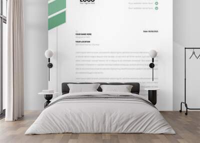  Minimal style Corporate letterhead template design. Wall mural