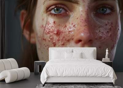 Skin Conditions: A Visual Guide to Eczema, Psoriasis, Acne, Dermatitis, and Skin Infections Wall mural