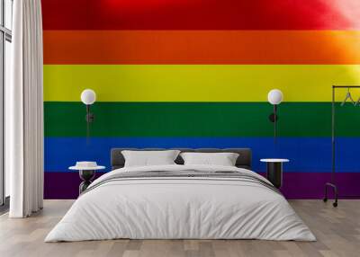 Close up of rainbow flag Wall mural