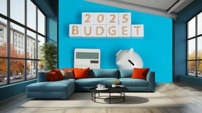 Concept of New year 2025 budget Wall mural