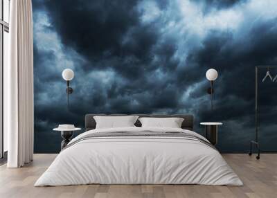 Dark clouds before a thunder-storm Wall mural