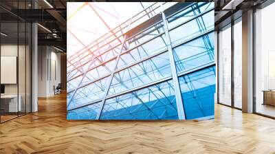 glass office buildings in wide angle view. Wall mural