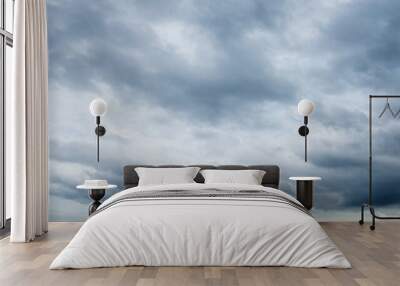 Overcast sky with gray clouds Wall mural