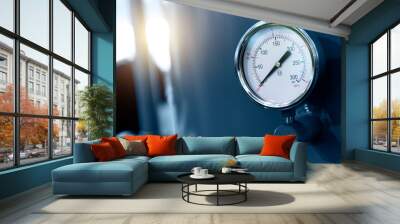 Pressure gauge showing zero, no pressure Wall mural