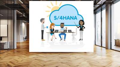 S/4Hana business people having a meeting Wall mural