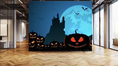 Halloween, zucche, zucca, paura, tutti i santi Wall mural