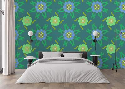 Flower seamless pattern 2 Wall mural