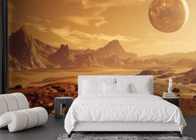 A Martian Landscape Wall mural