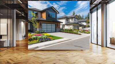 Modern Suburban Houses Wall mural