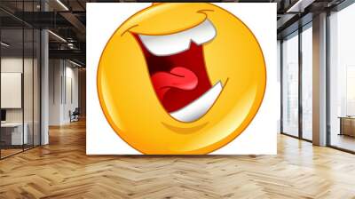 Laughing out loud emoticon Wall mural