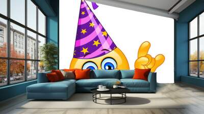 Party emoticon Wall mural