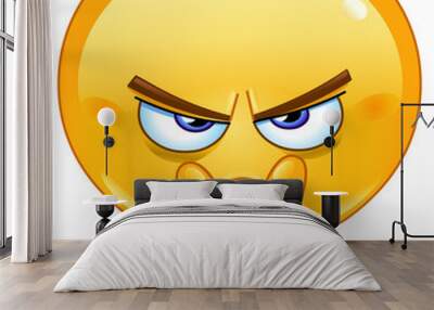 pointing to his eyes emoticon Wall mural