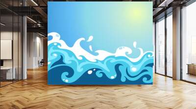 waves Wall mural