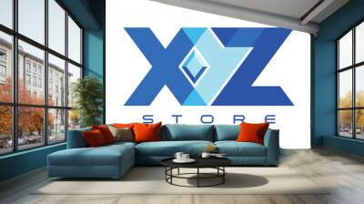 XYZ initial logo vector Wall mural