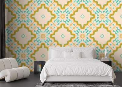 Seamless shape ornament. Abstract pattern modern design ready for print Wall mural