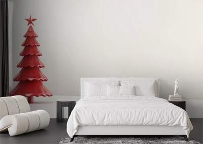 abstract minimalist christmas tree 3d. Wall mural