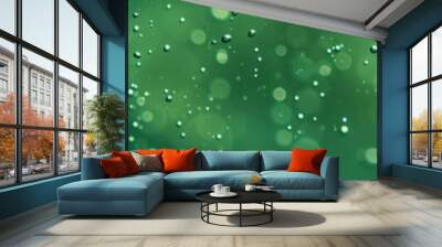 background green water with bubbles . Wall mural