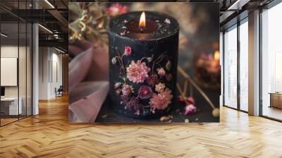 black magic candle. Wall mural