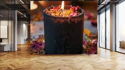 black magic candle. Wall mural