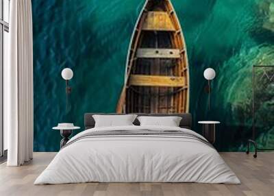 boat on water. Wall mural