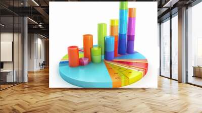 business graph statistics. Wall mural