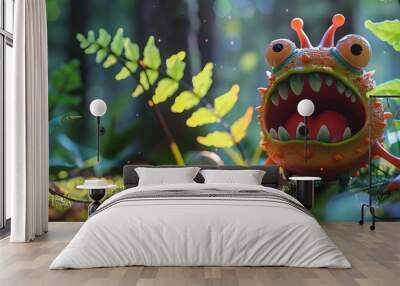 cartoon forest monster. Wall mural