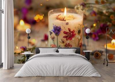 magic candle. Wall mural