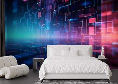 new technology chip background. Wall mural