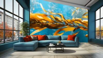 Seaweed sea background. Wall mural