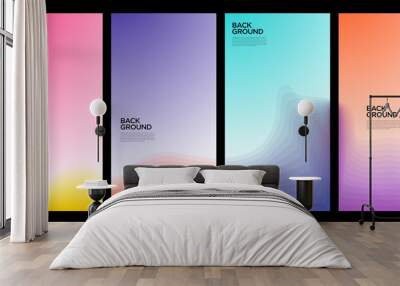 Colorful abstract liquid and fluid shape for banner and brochure design Wall mural