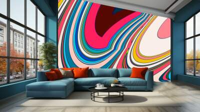 Colorful psychedelic abstract fluid background for music festival  Wall mural