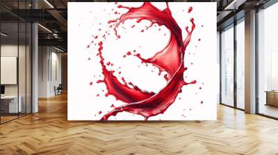 Crimson Elegance, Decadent Splash, isolated on transparent background Wall mural