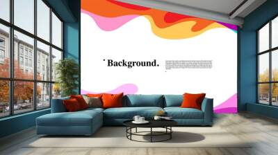 Vector Abstract Colorful Liquid and Curve Background  Wall mural