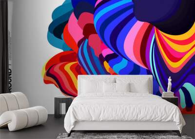 Vector colorful abstract fluid background for banner template Wall mural