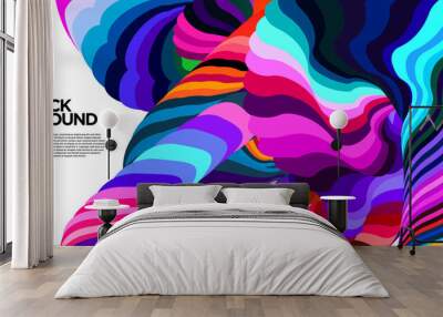 Vector colorful abstract fluid background for banner template Wall mural