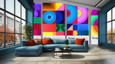 Vector Colorful Abstract Geometric Background for Social Media Wall mural