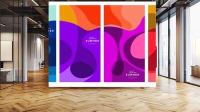 Vector Colorful liquid and fluid background for summer collection Wall mural